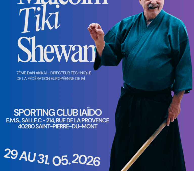 Stage Privé, Malcom TIKI SHEWAN, St Pierre-du-Mont (40), 29-30 & 31/05/2026