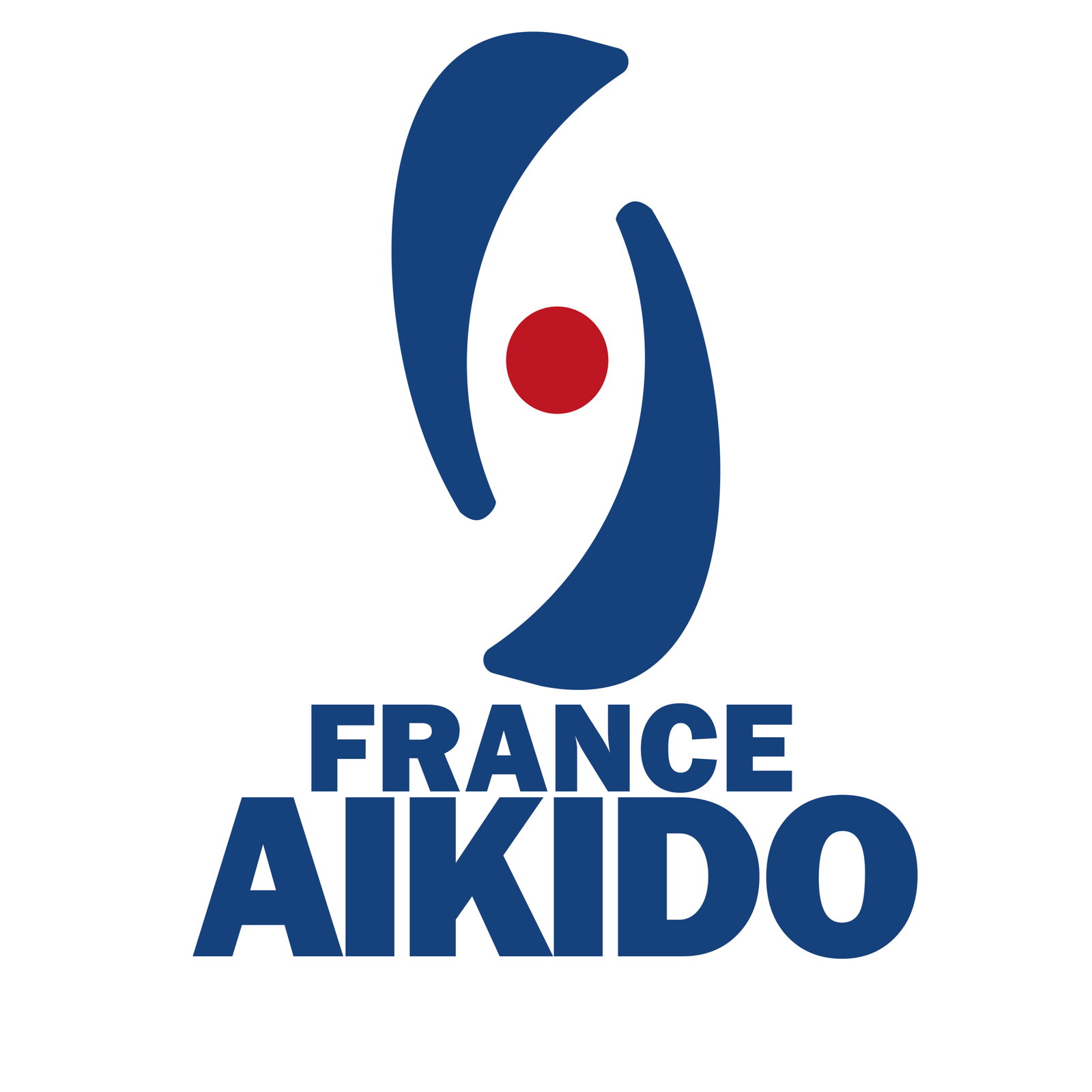Logo France Aikido 2024 Bleu Vertical contouré PNG