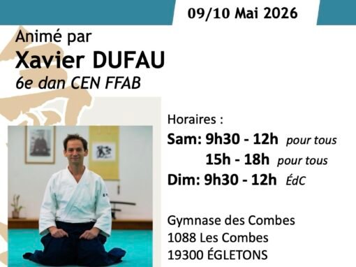 CID LIMOUSIN Stage Ouvert A tous & Ecole des cadres, Xavier DUFAU, Egletons (19), 09&10/05/2026