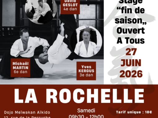 Stage Ouvert A tous, Fin de saison, La Rochelle (17), 27/06/2026