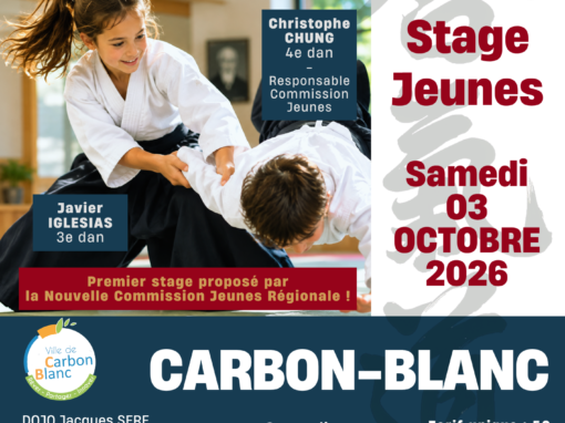 Stage Jeunes, Carbon-Blanc (33), 03/10/2026 Stage Jeunes, Carbon-Blanc (33), 03/10/2026