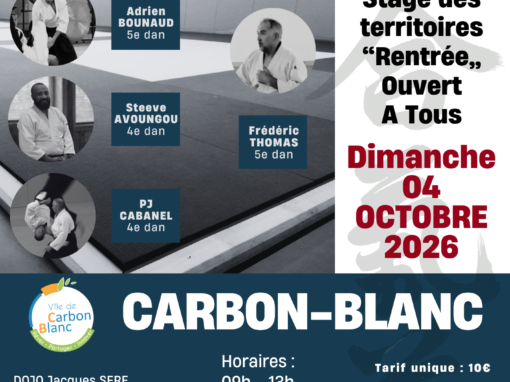 Stage Ouvert à Tous, stage des territoires, « Début de saison », Carbon-Blanc (33), 04/10/2026