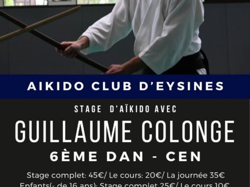 Stage Privé, Guillaume COLONGE (CEN), Eysines (33), 17&18/10/2026